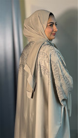 Beige / Crystal Butterfly Kaftan-UAE