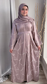 Vine Motif Blush Abaya (UAE)