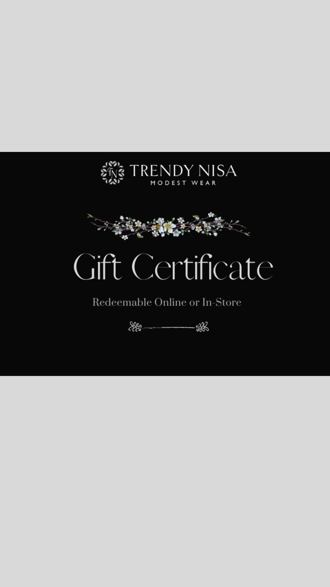 Trendy Nisa Gift Card – TRENDY NISA