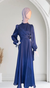 Ayah Shimmer Silk (Midnight Blue)