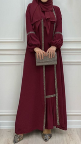 Crimson Fancy Abaya Set