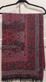 Imperial Red Pashmina Abaya-UAE