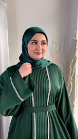 Elegant Emerald Abaya Set (UAE)