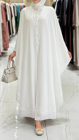 Elegant White Farasha Abaya
