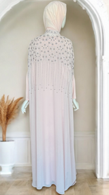 Chic Farasha Kaftan - (Powder Pink)