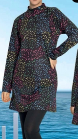Petal Print Burkini- Modest Swimwear