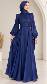 Ayah Shimmer Silk (Midnight Blue)