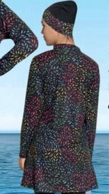 Petal Print Burkini- Modest Swimwear