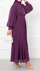 Pleated Chiffon Maxi (Lavender)