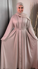 Luxury Blush Crystal Abaya (UAE)