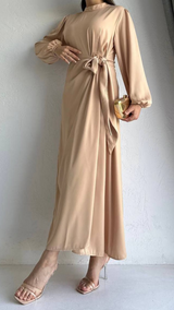 Side Tie Dress / Champagne