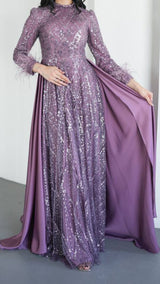 Laila - Purple Mauve Party Gown