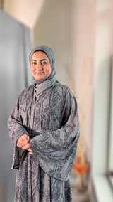 Forest Shadows Abaya/Grey-UAE