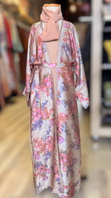 Kids Floral Abaya Set-UAE