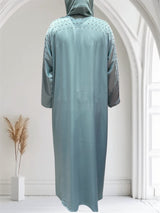 Chic Aquamarine Abaya Set (UAE)