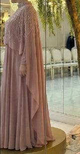 Blush Starlight Cape Dress
