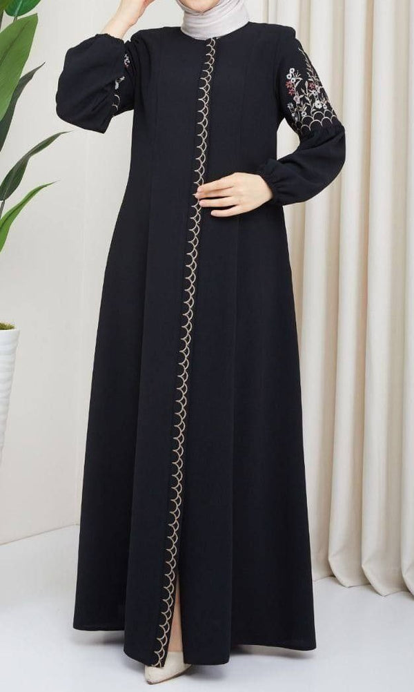 Embroidery Abaya (Black)