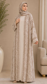 Mocha Heritage Pashmina Abaya-UAE
