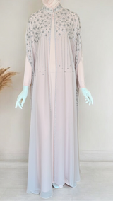 Chic Farasha Kaftan - (Powder Pink)