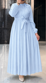 Sky Blue Ruffle Maxi