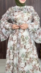 Sage Garden Ruffle Dress