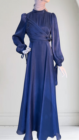 Ayah Shimmer Silk (Midnight Blue)