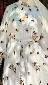 Autumn Bloom Embroidery Maxi