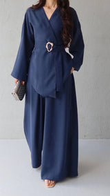 Stylish Tunic Set-Navy