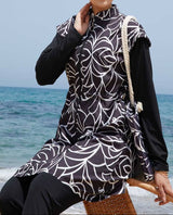 Elegant Black/White Burkini