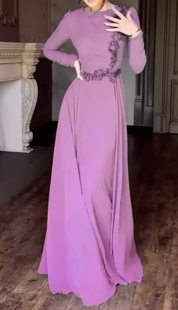 Dusky pink evening dress discount