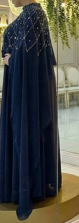 Midnight Starlight Cape Dress