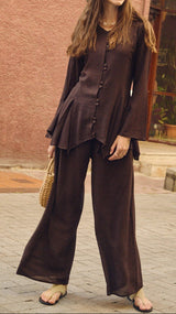Cocoa Flare Tunic Set