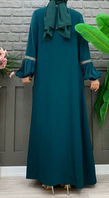 Forest Green Fancy Abaya Set