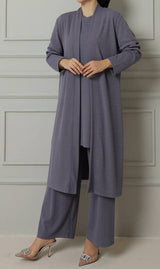 Knit Shrug Set/Smokey Grey(Plus Sizes)