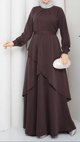 Trendy Layered Maxi (Cocoa)