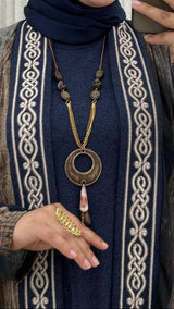 Casual Shrug Set-Midnight Blue (Plus Sizes)