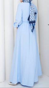 Sky Blue Ruffle Maxi