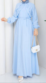 Sky Blue Ruffle Maxi
