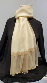 Golden Bead Silk Chiffon