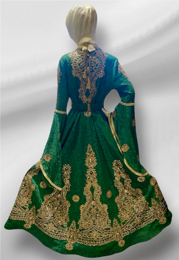 Royal Elegant Kaftan-Green