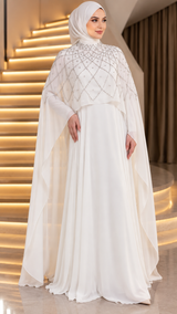 White Starlight Cape Dress