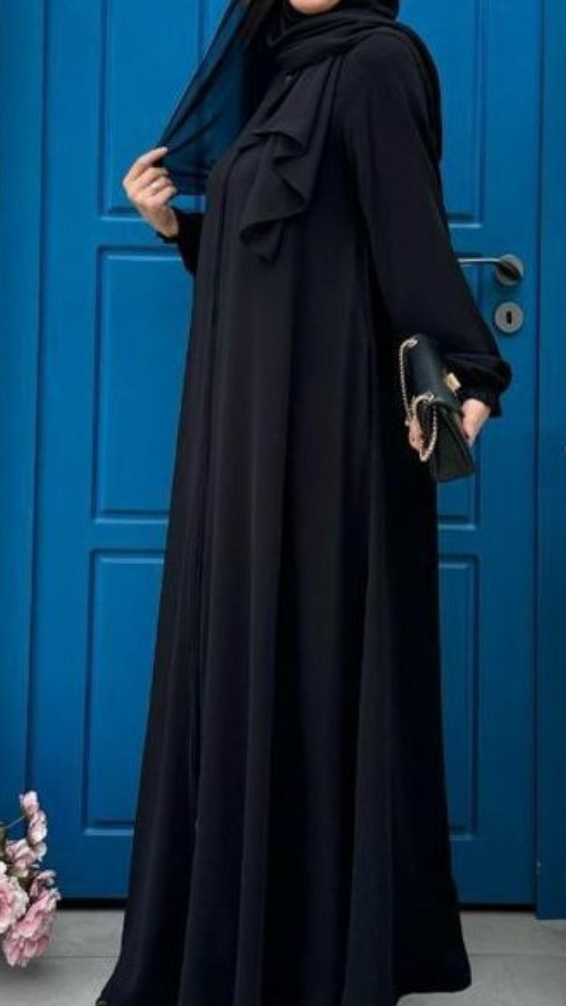 Black Zipper Abaya (Turkey)