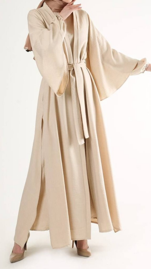 Chic Beige Abaya Set