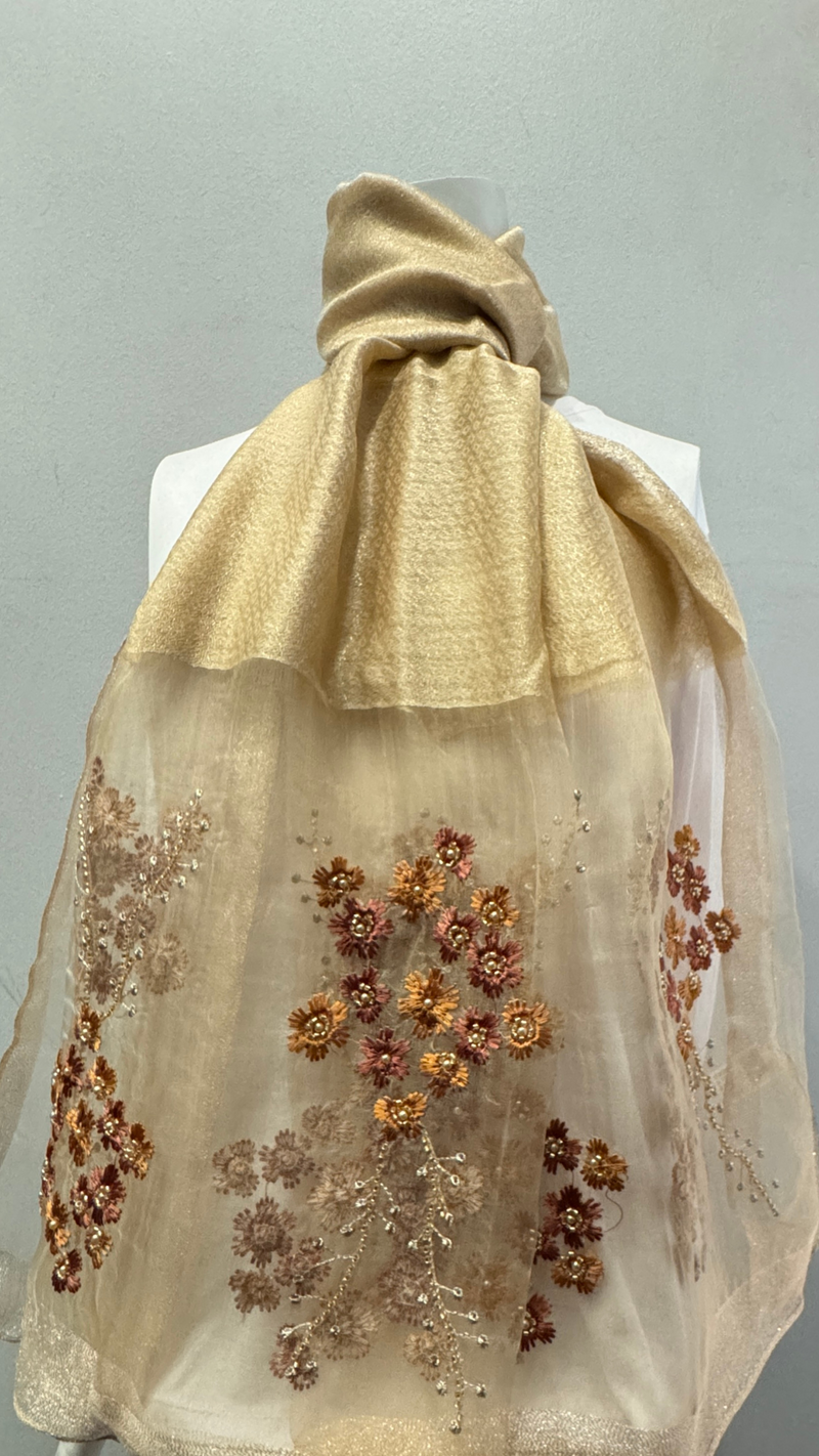 Embroidered Party Scarf
