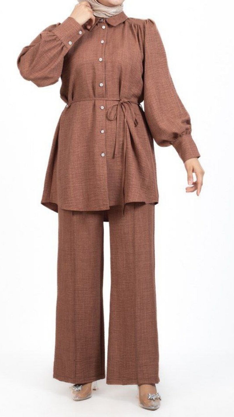 Chic Tunic Set (Heather Brown)