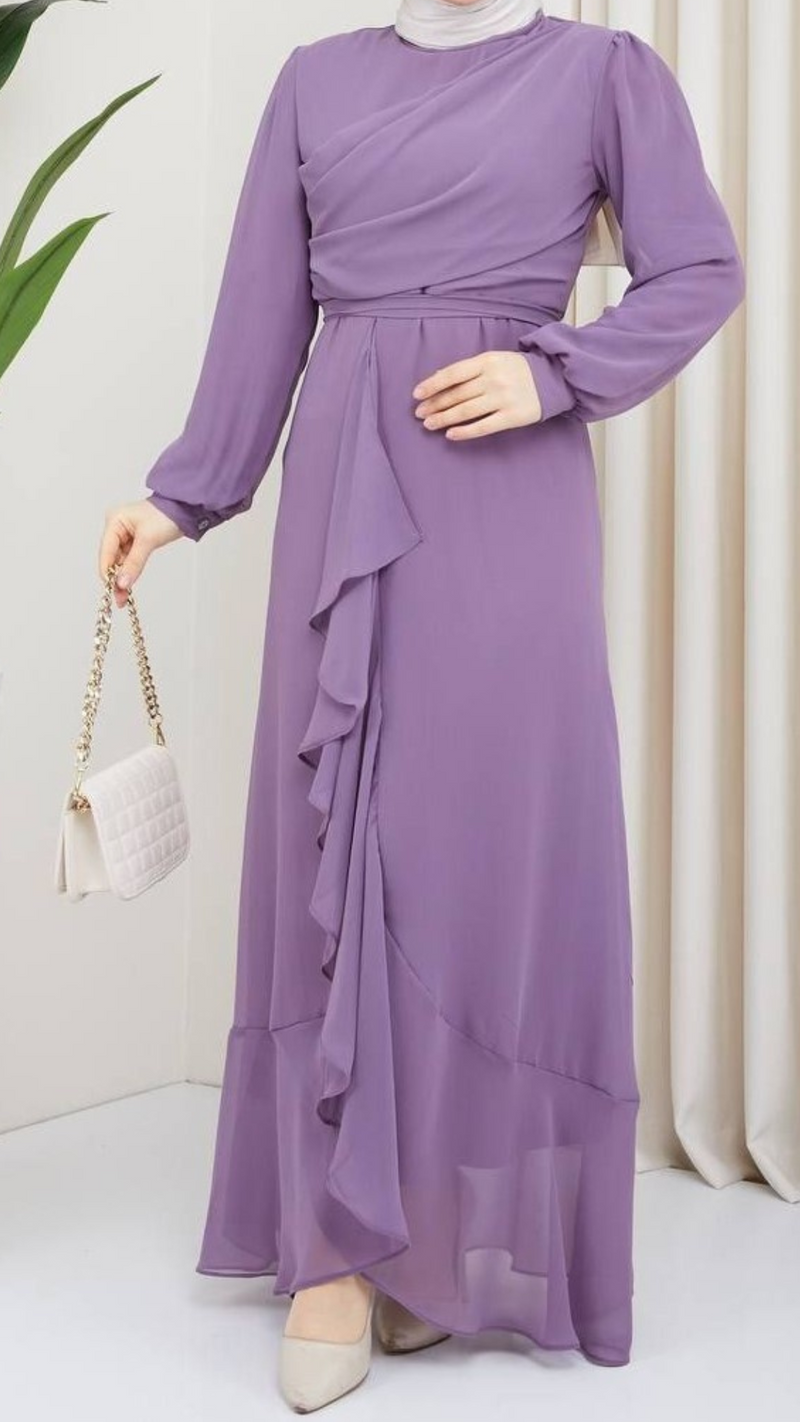 Modish Chiffon Frill Maxi