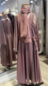 Luxury Dusky Pink Kids Abaya