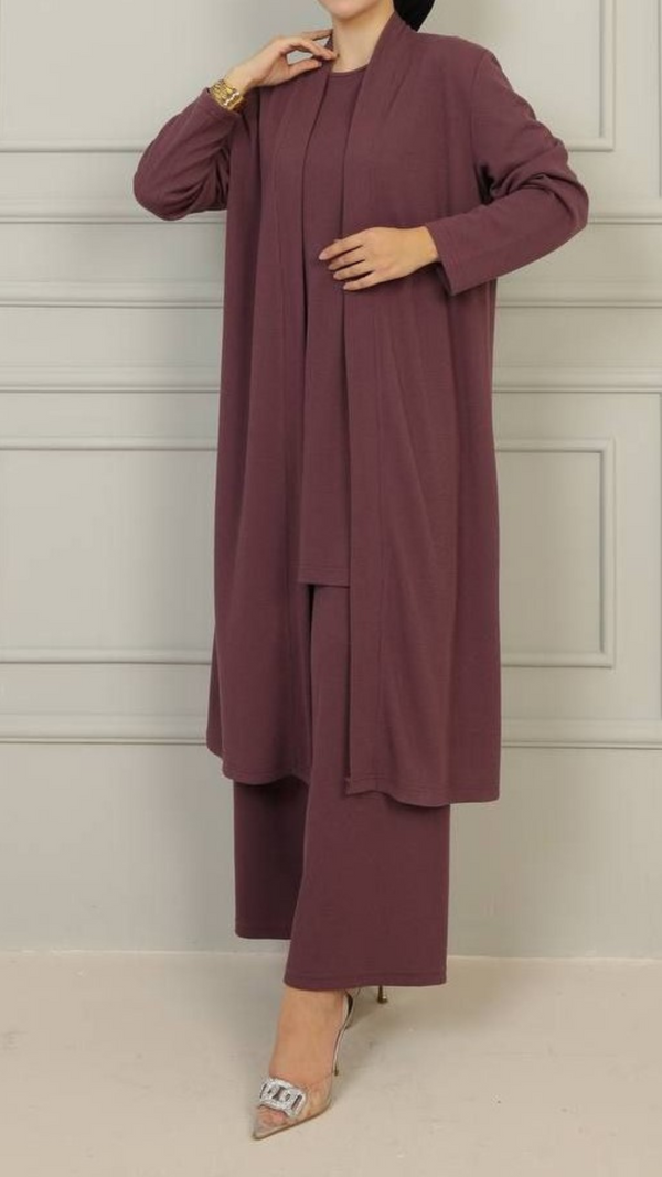 Knit Shrug Set/Plum (Plus Sizes)