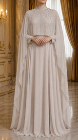 Cosmic-Light/Stone Cape Dress