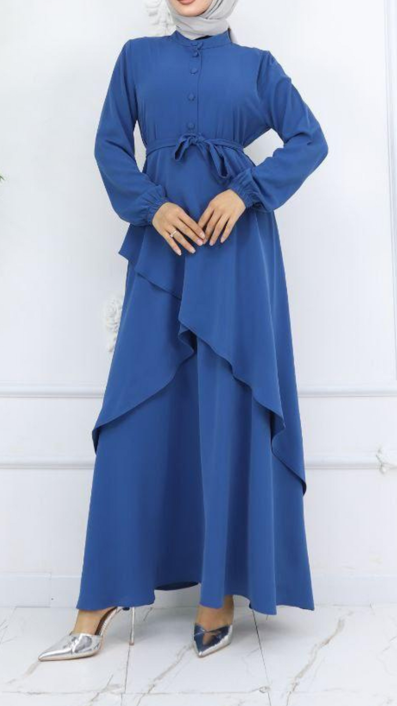 Trendy Layered Maxi (Azure Blue)